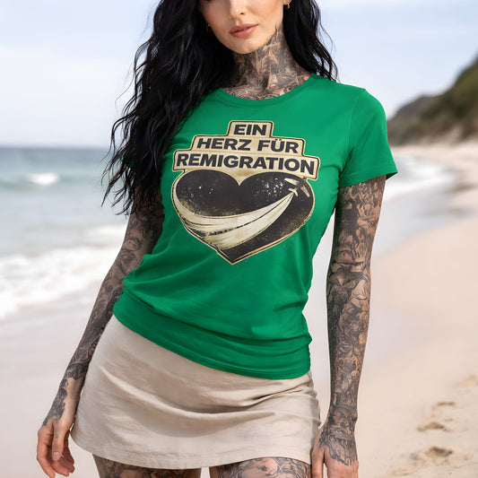Ein Herz für Remigration - Premiumshirt  - Ladies Premium Shirt